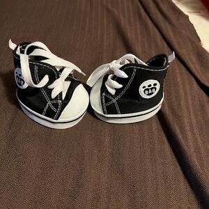 B-A-B Build A Bear Doll Sneakers Tennis Shoes Black & White High Top